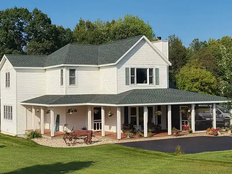 Mid-class home with new shingles